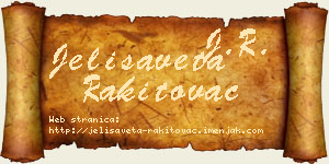 Jelisaveta Rakitovac vizit kartica